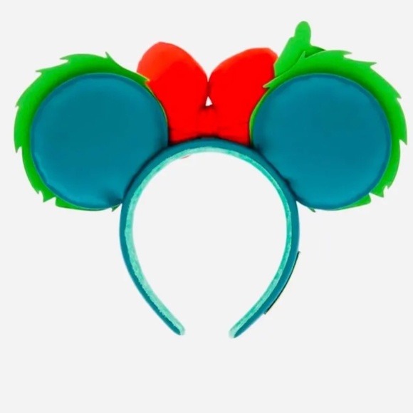 NWT Disney Parks 2023 Christmas Mickey Minnie Mouse Bow Ear Headband Loungefly - Picture 4 of 5